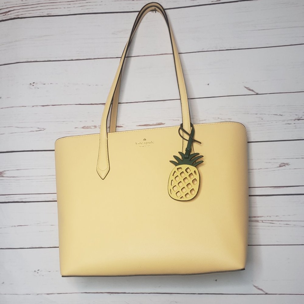 Kate Spade Yellow Marlee Tote Bag w/Pineapple Tag